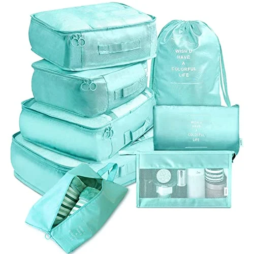 Suitcase organizer, packing cubes for clothes, suitcase organizer travel cubes, packing bag set with cosmetic bag