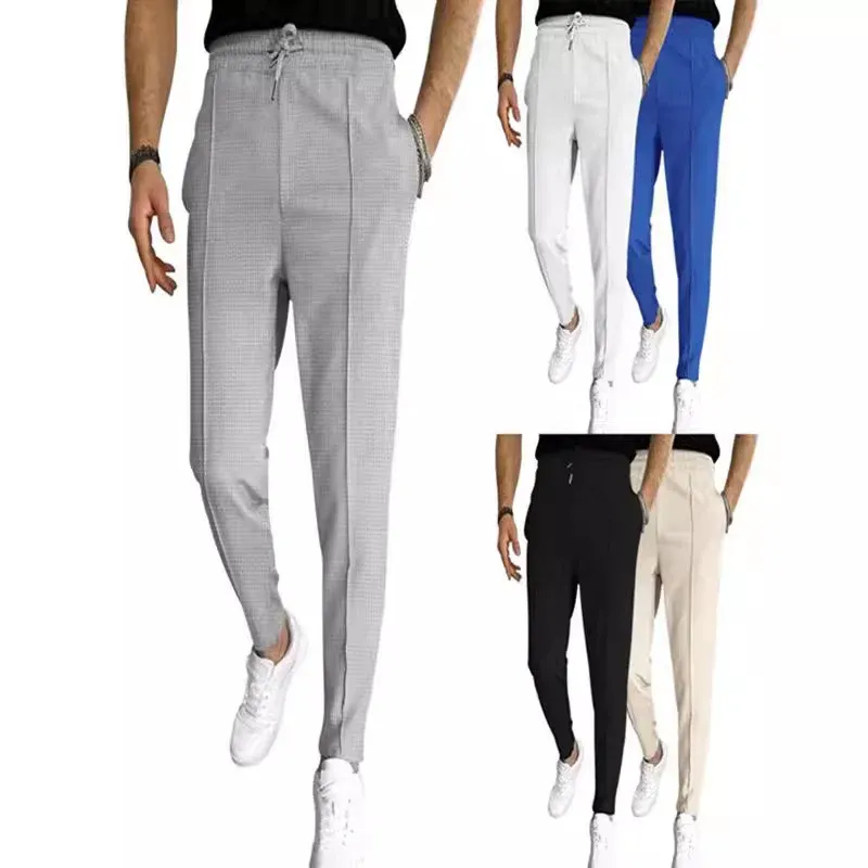 Herren elegante Chino-Hose mit modernem Schnitt und elastischem Bund – Alveron